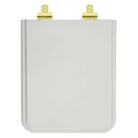 Assento Sanitário Poliester Soft Close Square Cinza Platina (cinza Claro) Para Vaso Incepa Com Ferragem Dourada - 1