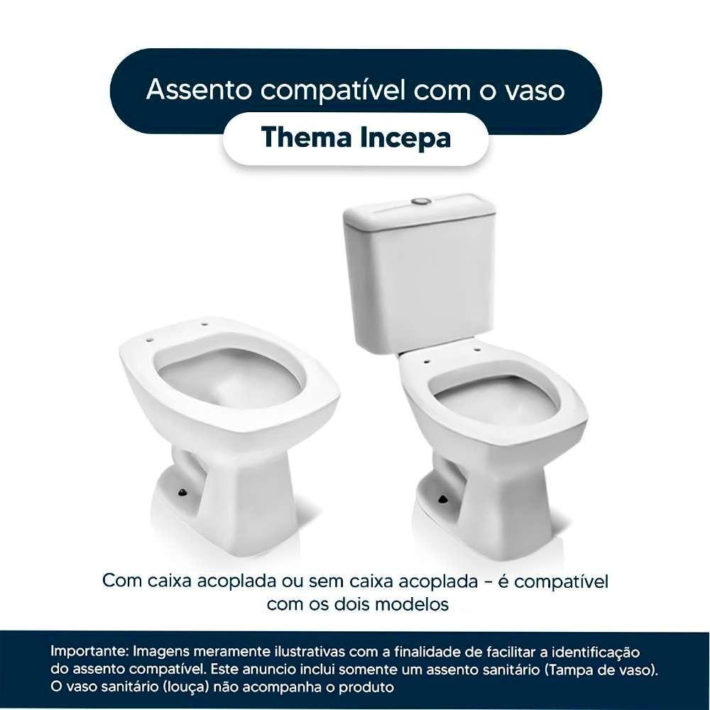 Assento Sanitário Poliester Thema Decorado Golfinho E Conchas Para Vaso Incepa - 3