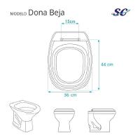 Tampa De Vaso Poliéster Decorada Golfinho E Conchas Dona Beja Para Louça Santa Clara - 2