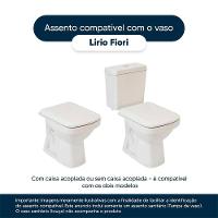 Assento Sanitário Poliester Soft Close Lirio Preto Para Vaso Fiori