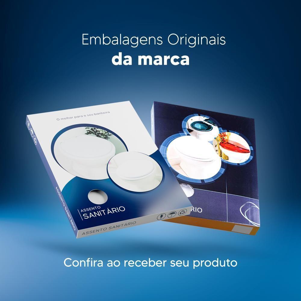 Assento Sanitário Poliester Lille Decorado Golfinho E Conchas Para Vaso Sensea - 5