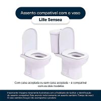 Assento Sanitário Poliester Lille Decorado Golfinho E Conchas Para Vaso Sensea - 3