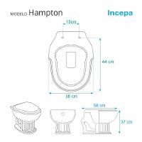 Assento Sanitário Termofixo Hampton Branco Para Vaso Incepa - 4