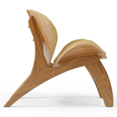 Kit 4 Poltronas Decorativa Orgânica Sala Living Kadosh L02 Couríssimo Fendi - Lyam Decor