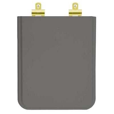 Assento Sanitário Poliester Soft Close Square âmbar (cinza Escuro) Para Vaso Incepa Com Ferragem Dourada