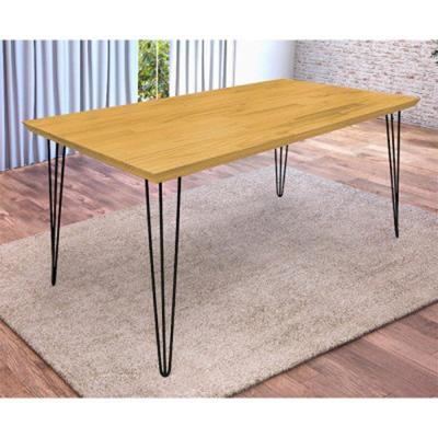 Mesa Jantar Industrial Madeira Maciça Lanna 1,60m - Imbuia