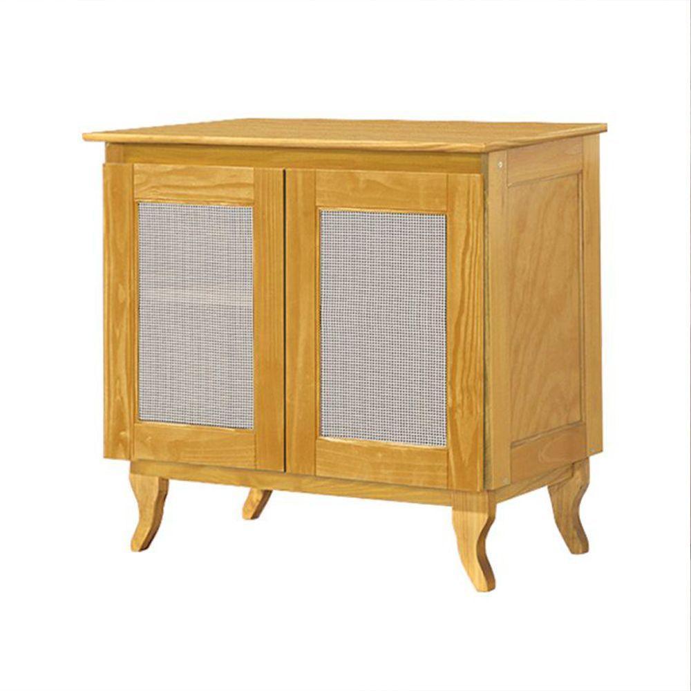 Cantinho Do Café Com 2 Portas Em Madeira Maciça E Tela Indiana - Imbuia - 3