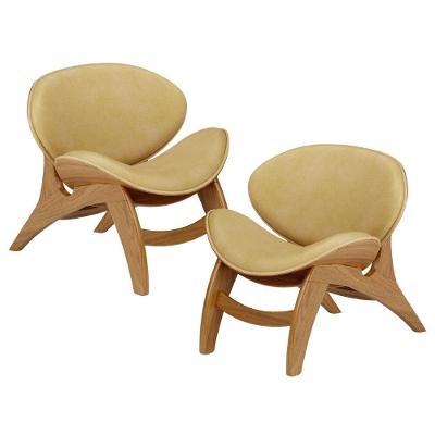 Kit 2 Poltronas Decorativas Orgânica Kadosh L02 Couríssimo Fendi Lyam Decor