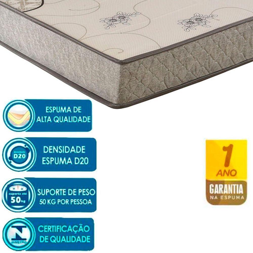 Colchão Solteiro Espuma D20 88x188x12 Cm Double Face Dream - 2
