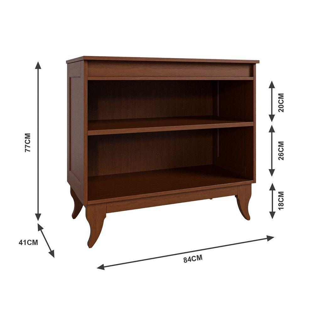 Balcão Buffet Aparador 100% Madeira 2 Portas Dalton Castanho - 4