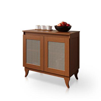 Balcão Buffet Aparador 100% Madeira 2 Portas Dalton Castanho