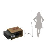 Mesa De Centro Diva Jcm Movelaria - Cinamomo-grafite - 3