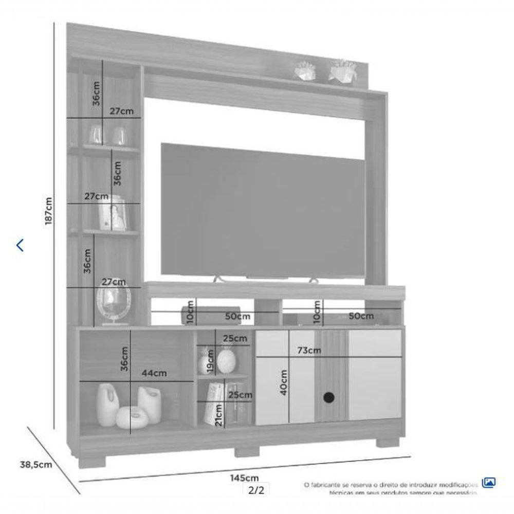 Estante Sedução Jcm Movelaria - Café Soft-off - 4