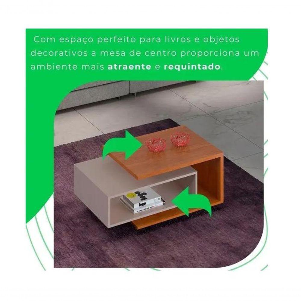 Mesa De Centro Diva Jcm Movelaria - Cinamomo-off - 3