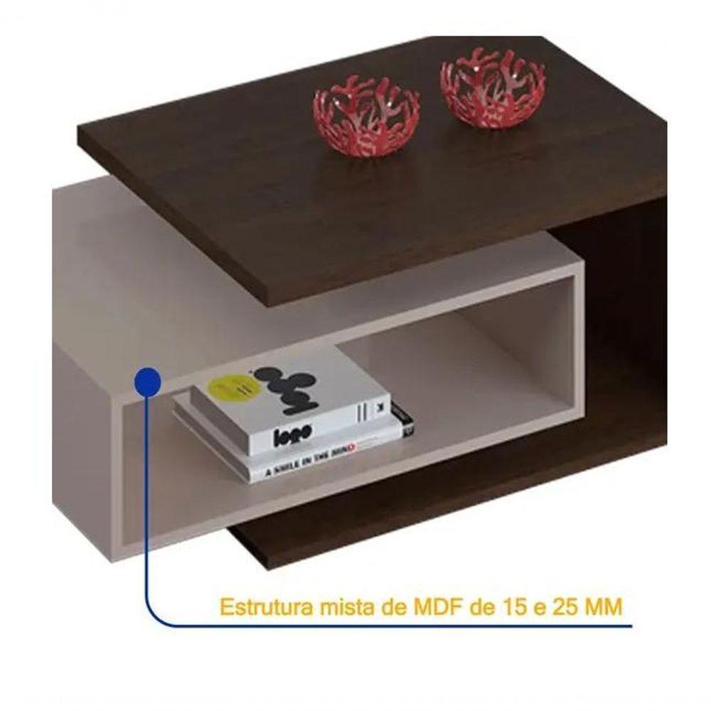 Mesa De Centro Diva Jcm Movelaria - Café Soft-off - 2