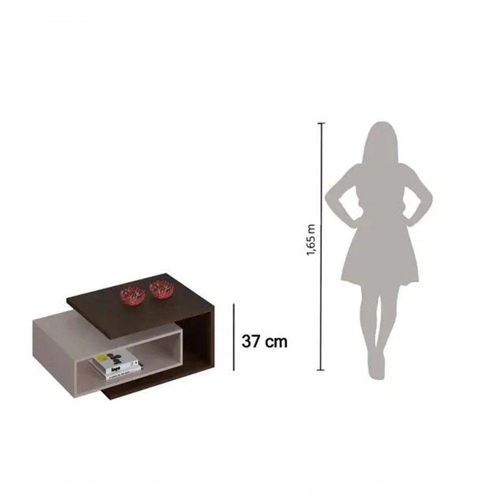 Mesa De Centro Diva Jcm Movelaria - Café Soft-off - 4