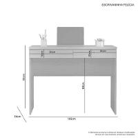 Escrivaninha Felícia 2 Gavetas Jcm Movelaria - Cinamomo - 4