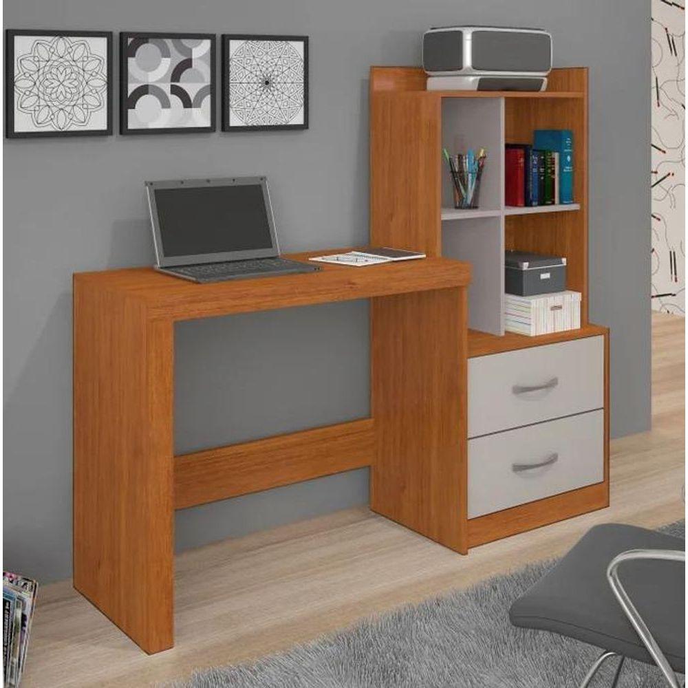 Escrivaninha Alana 2 Gavetas Jcm Movelaria - Cinamomo-off - 1