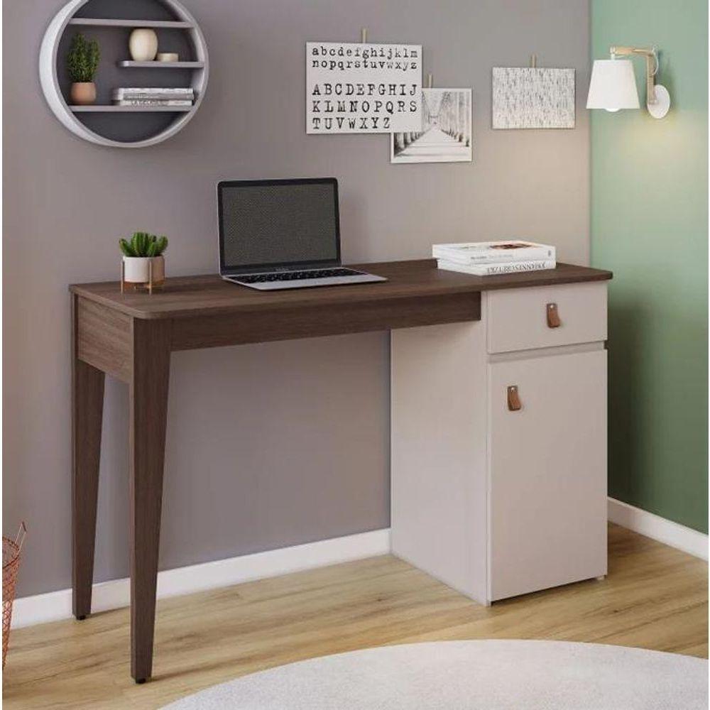 Escrivaninha Helô Jcm Movelaria - Café Soft-off - 1