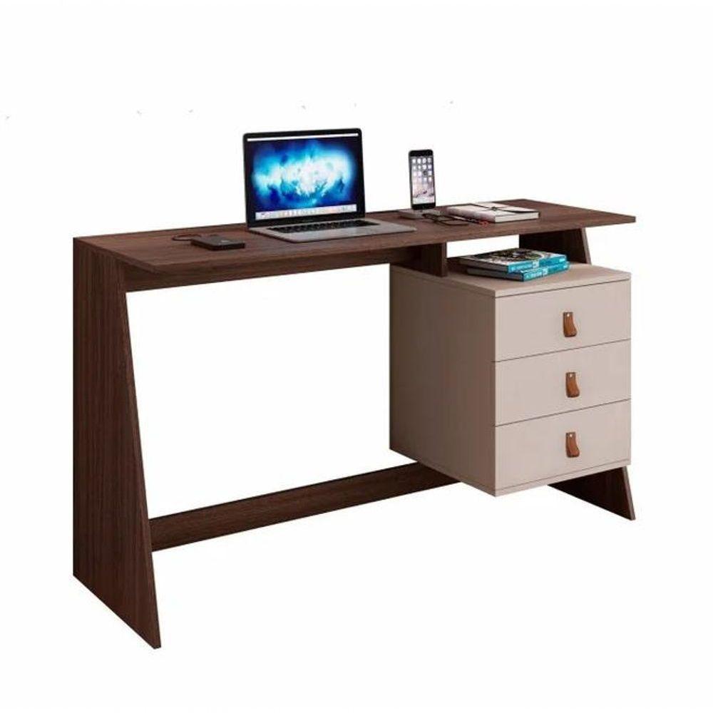 Escrivaninha Gaby Jcm Movelaria - Café Soft-off - 2