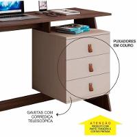 Escrivaninha Gaby Jcm Movelaria - Café Soft-off - 3
