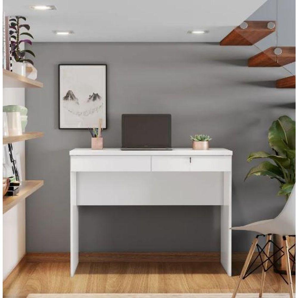 Escrivaninha Felícia 2 Gavetas Jcm Movelaria - Branco - 1