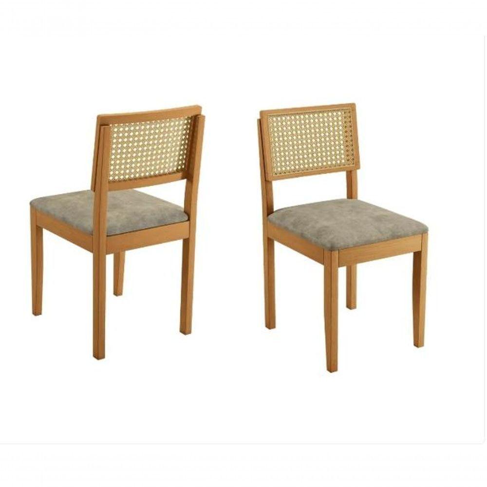 Mesa Alegra 6 Cadeiras Jade 1,80 Linho Cinza Jcm - Cinamomo-off - 3