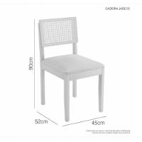 Mesa Alegra 6 Cadeiras Jade 1,80 Linho Cinza Jcm - Cinamomo-off - 7