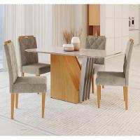 Mesa Harpa 1,20 4 Cadeiras Diamante Jcm Cinamomo-off - 1