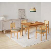 Mesa Alegra 4 Cadeiras Jade 1,20m Linho Cinza Jcm - Cinamomo - 1