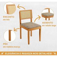 Mesa Alegra 4 Cadeiras Jade 1,20m Linho Cinza Jcm - Cinamomo - 8