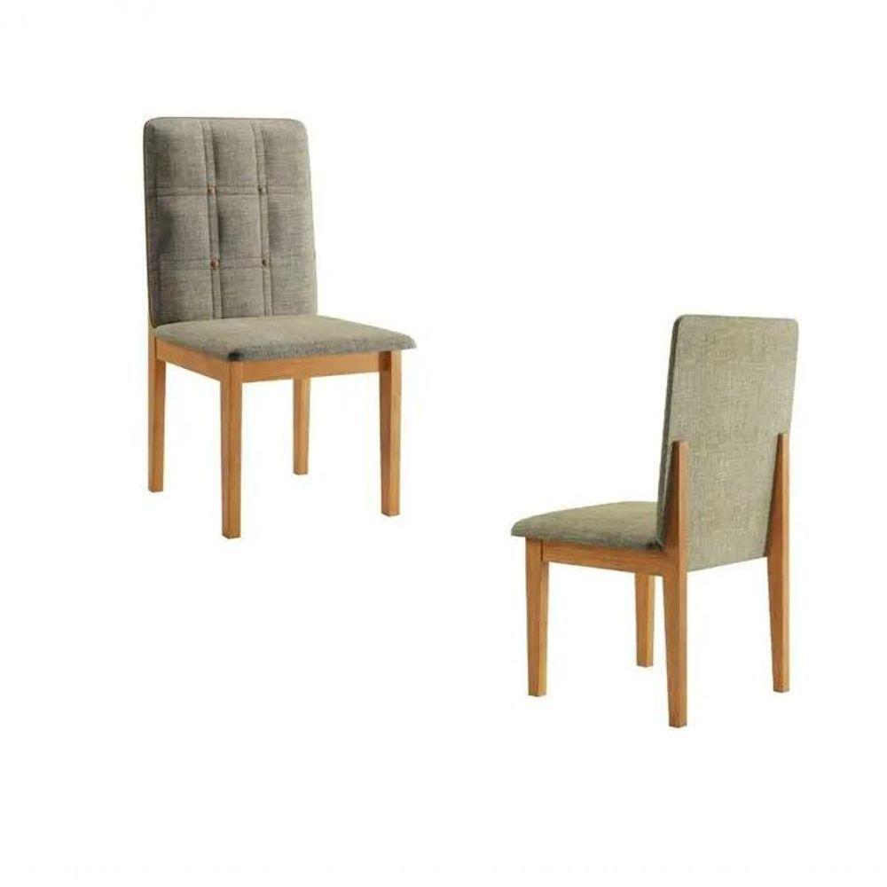 Mesa Elegance 4 Cadeiras ágata 1,20 Linho Cinza Jcm Cinamomo - 5