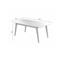 Mesa Elegance 4 Cadeiras ágata 1,20 Linho Cinza Jcm Cinamomo - 3