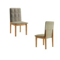 Mesa Elegance 4 Cadeiras ágata 1,20 Linho Cinza Jcm Cinamomo - 5