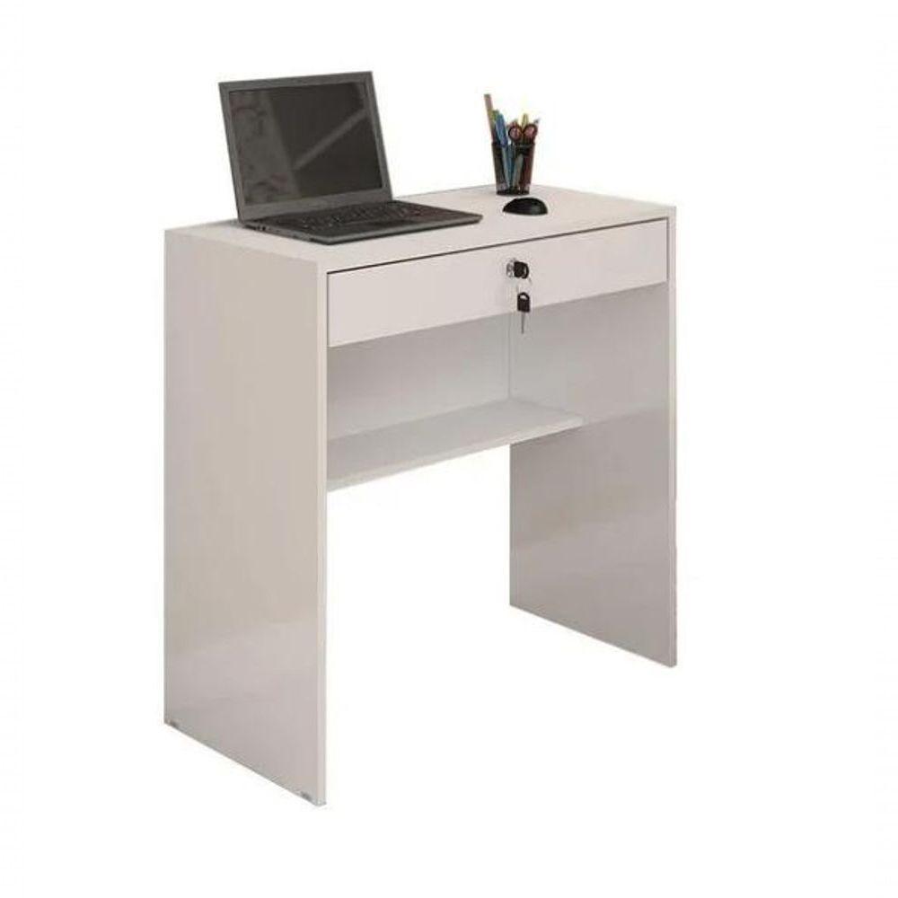 Escrivaninha Andorinha Gaveta Com Chave Jcm - Branco - 2