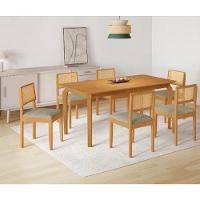 Mesa Alegra 6 Cadeiras Jade 1,60 Linho Cinza Jcm - Cinamomo - 1