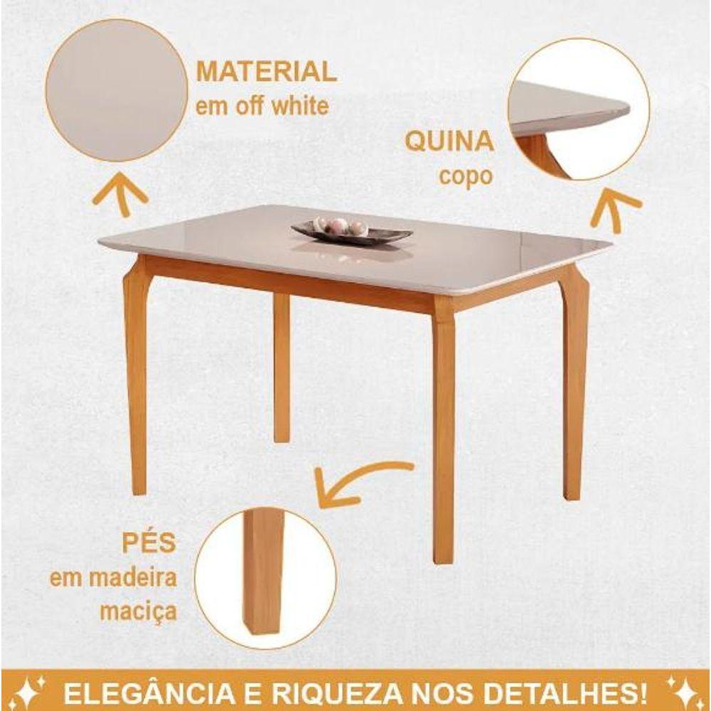 Mesa De Jantar Alegra Jcm Movelaria Cinamomo-off 1,80m - 3