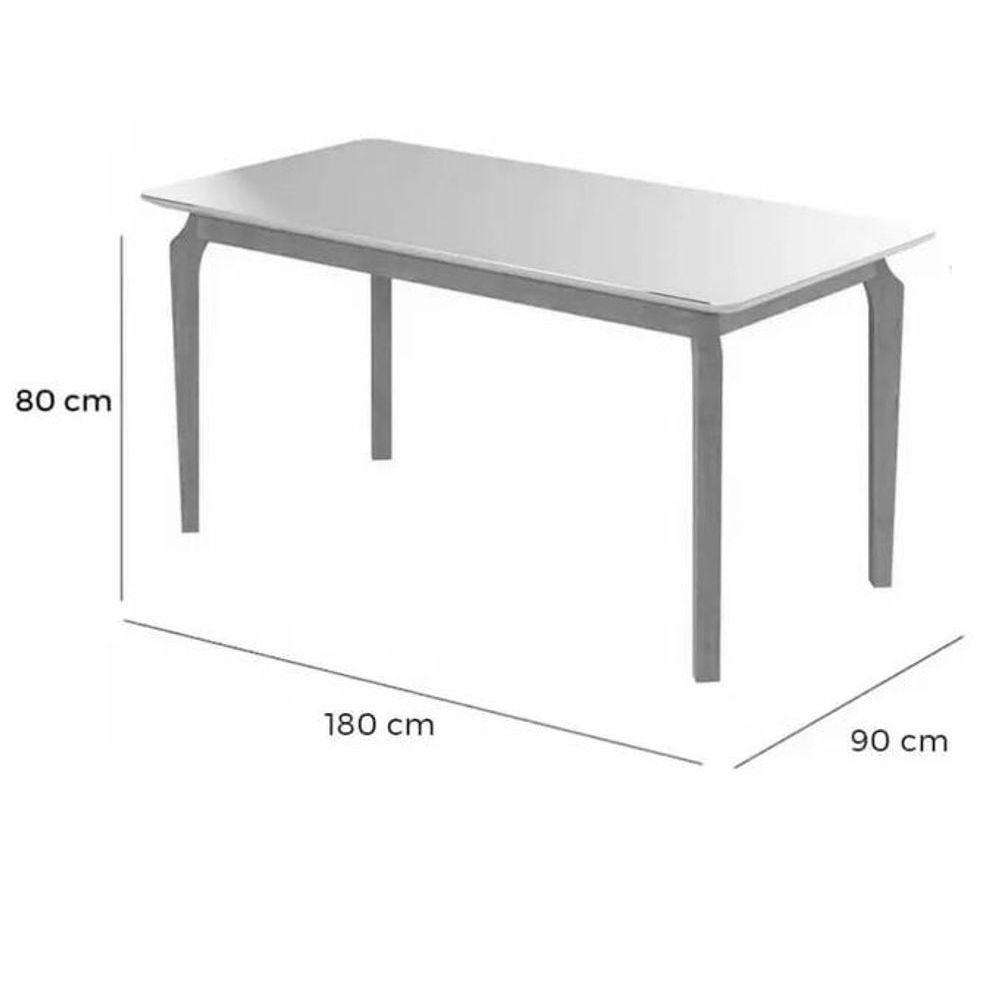 Mesa De Jantar Alegra Jcm Movelaria Cinamomo-off 1,80m - 4