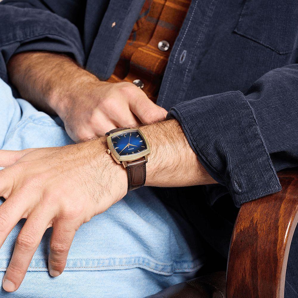 Relógio Fossil Masculino Nick Jonas Dourado - Le1215-0ai - 8