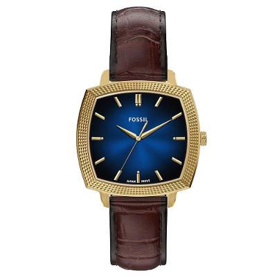 Relógio Masculino Nick Jonas Analógico Couro Dourado Fossil Le1215-0ai