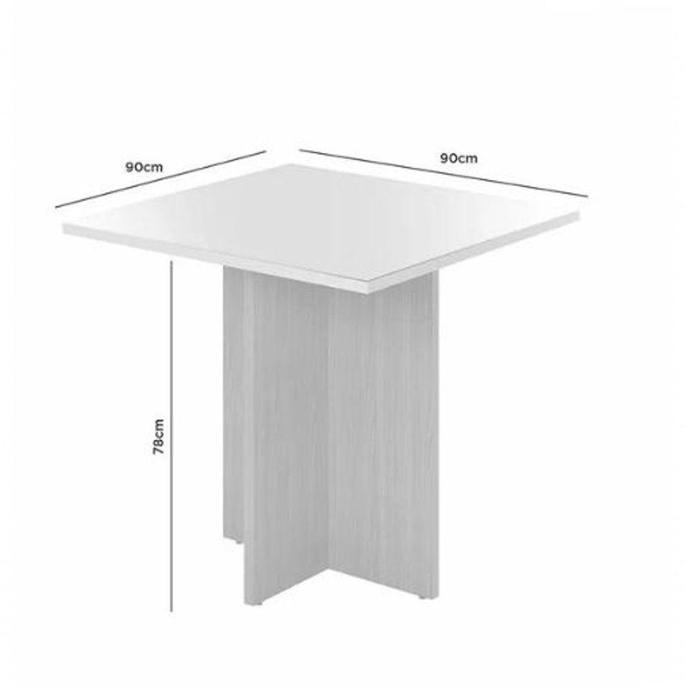 Mesa Robusta 90x90 4 Cadeiras Horizonte Jcm Cinamomo-off - 3