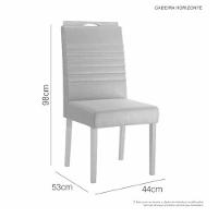 Mesa Robusta 90x90 4 Cadeiras Horizonte Jcm Cinamomo-off