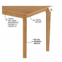 Mesa De Jantar Alegra Jcm Movelaria Cinamomo 1,20m