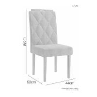 Mesa Harpa 1,60 6 Cadeiras Diamante Jcm Cinamomo-off