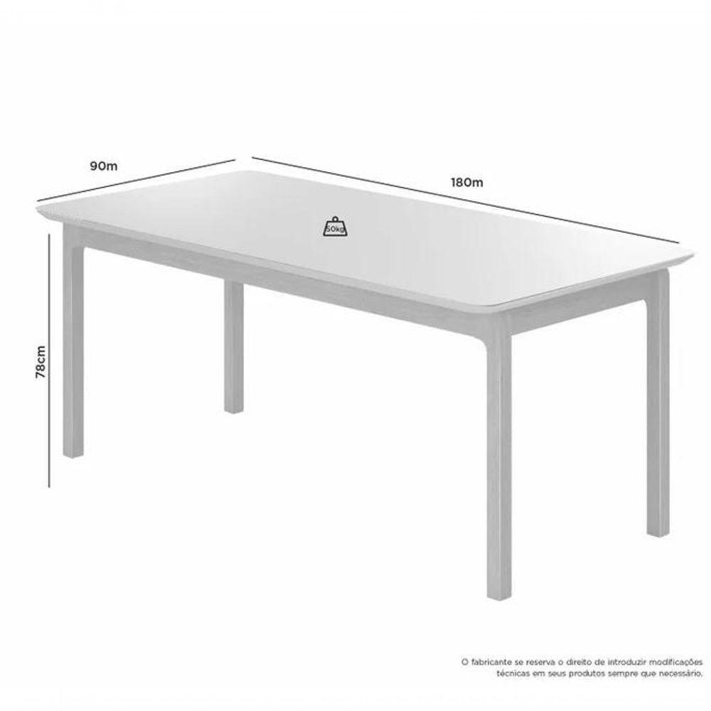 Mesa Cativa 6 Cadeiras Jade Verona Marrom Jcm Cinamomo-off - 5