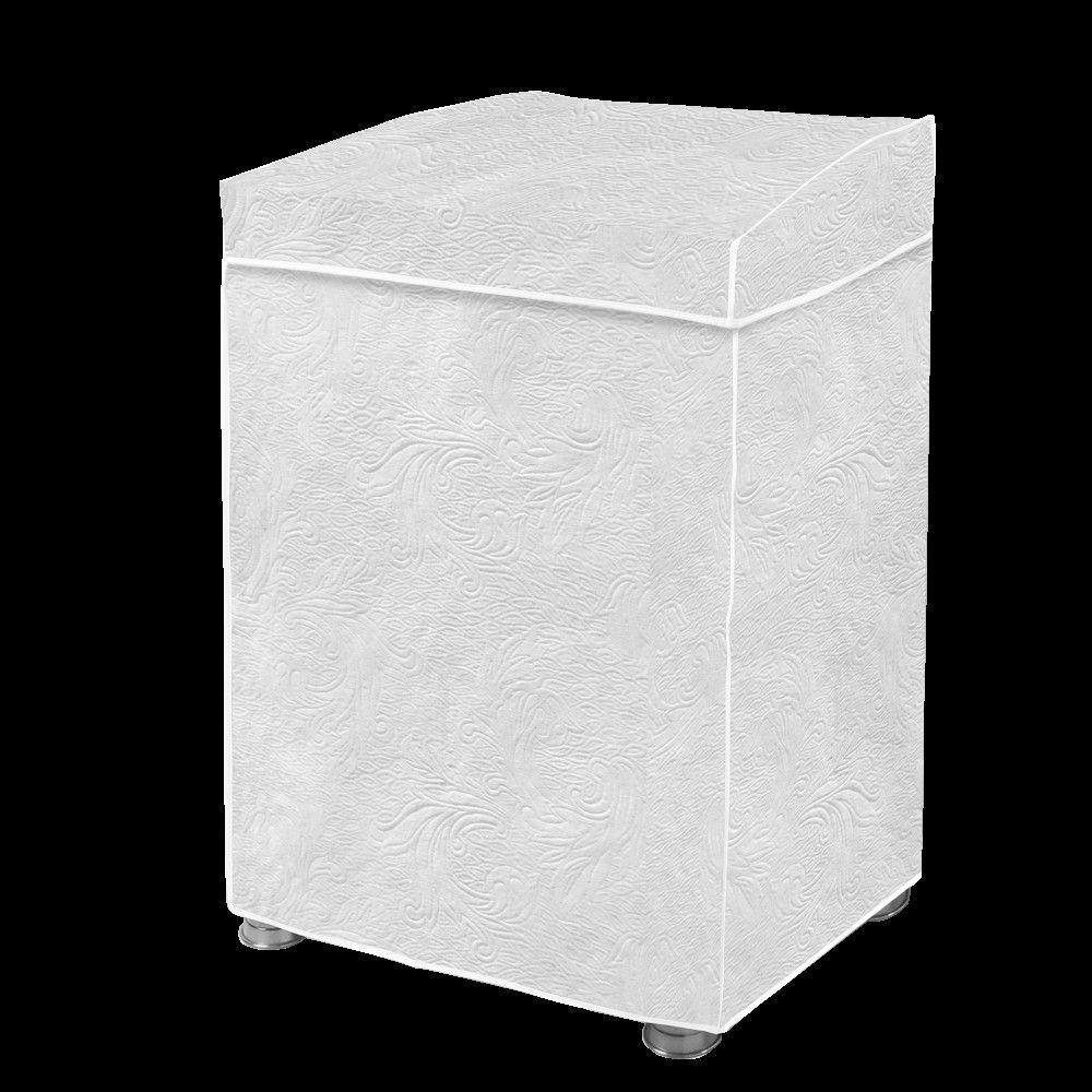 Capa Maquina De Lavar Flanelada Branca Perolizada M - 1