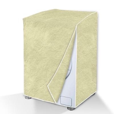 Capa Maquina De Lavar Flanelada Bege Perolizada - Gg