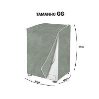 Capa Maquina De Lavar Flanelada Bege Perolizada - Gg - 3