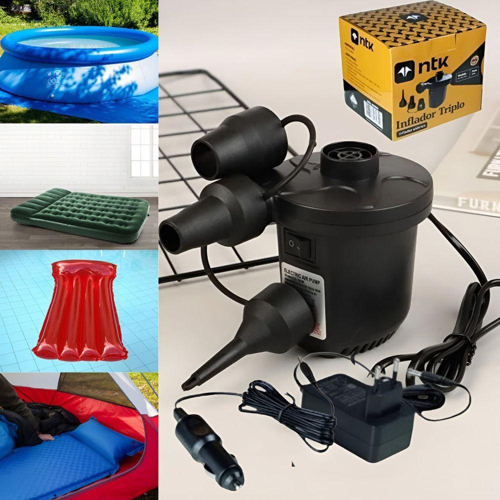 Inflador Elétrico Balões Colchão Carro 110-220-12v Ntk Bivolt - 2