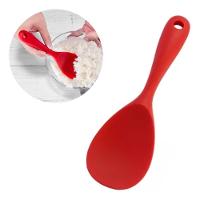 Colher De Cabo Curto Para Servir Arroz Silicone 22cm - Vermelha - 2